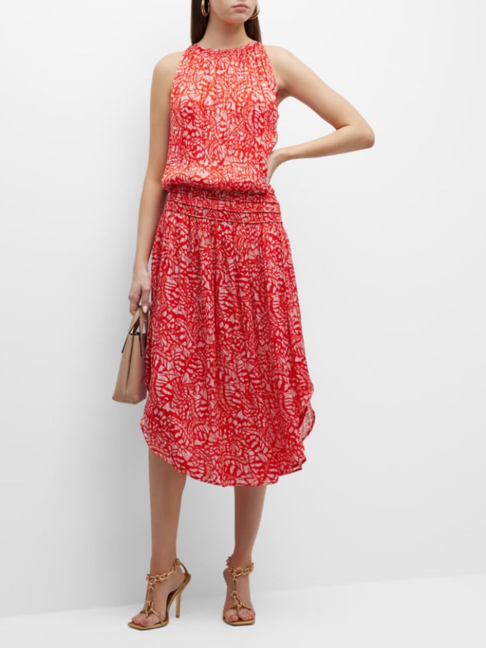 Butterfly-Printed Audrey Midi Dress